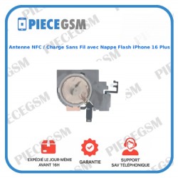 Antenne NFC / Charge Sans Fil avec Nappe Flash iPhone 16 Plus