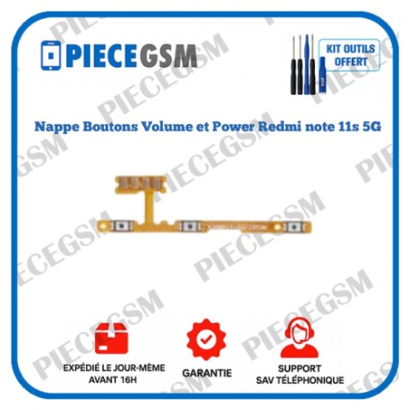 Nappe Boutons Volume et Power Xiaomi Redmi note 11s 5G