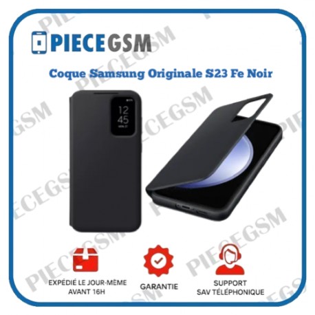 Coque Samsung Originale Galaxy S23 Fe - Noir (Smart View Cover)