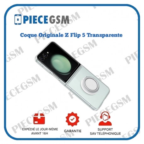 Coque Originale Z Flip5 Avec Support Amovible - Transparent