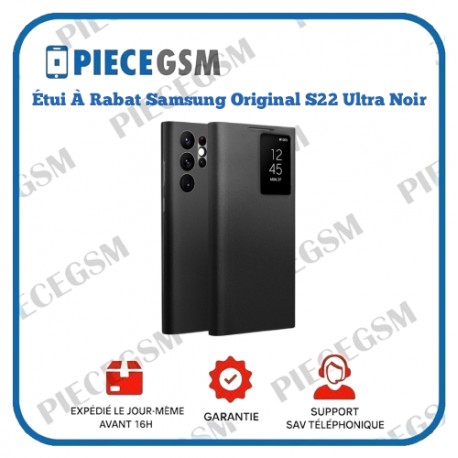 Étui À Rabat Samsung Galaxy S22 Ultra - Noir