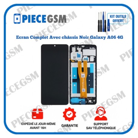 Ecran Complet Avec châssis Noir Galaxy A06 4G