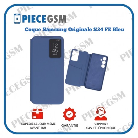 Coque Samsung Originale Galaxy S24 FE - Blue (Smart View Cover)