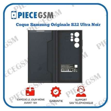 Coque Samsung Originale Galaxy S22 Ultra – Noir (Samrt LED view)