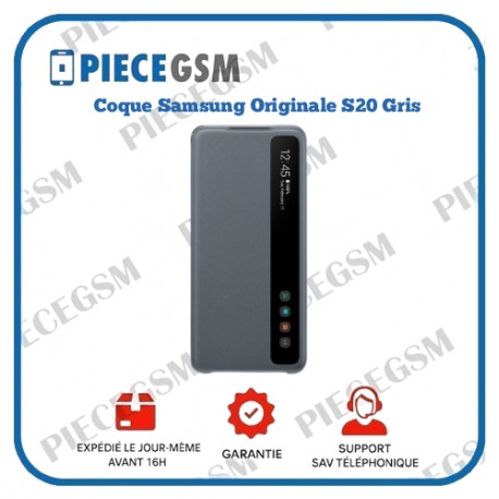 Coque Samsung Originale Galaxy S20 – Gris (Smart Clear View)