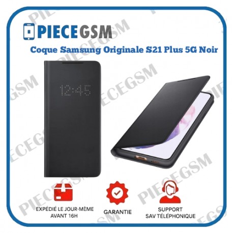 Coque Samsung Originale Galaxy S21 Plus 5G – Noir (Smart LED View Cover)