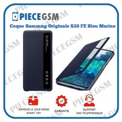 Coque Samsung Originale Galaxy S20 Fe - Bleu Marine (Smart Clear View)