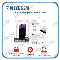 Verre Trempé pour iPhone 15 Pro - Tiger Transparent