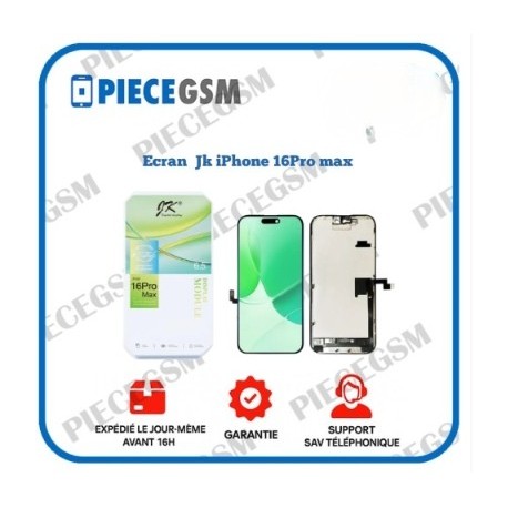 Ecran iPhone 16 Pro Max marque JK – qualité FHD