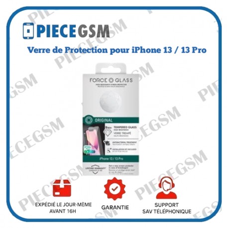 Verre de Protection pour iPhone 13 / 13 Pro - Transparent