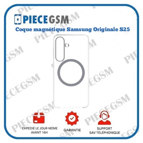 Coque magnétique Samsung Originale Galaxy S25 – Transparent