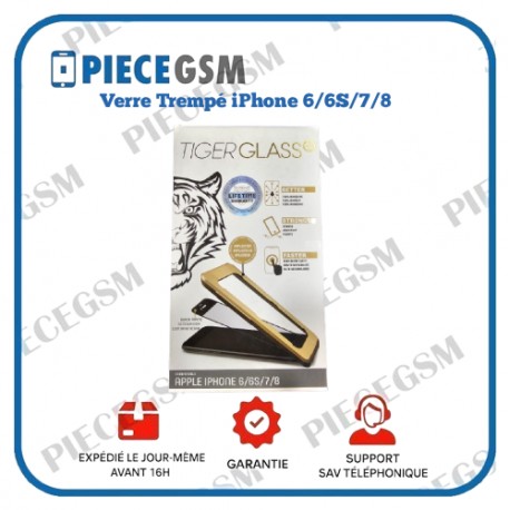 Verre Trempé pour iPhone 6/6S/7/8 - Tiger Transparent
