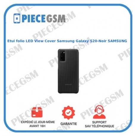 Etui folio LED View Cover pour Samsung Galaxy S20-Noir SAMSUNG