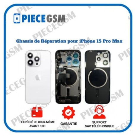 Chassis de Réparation pour iPhone 15 Pro Max Blanc