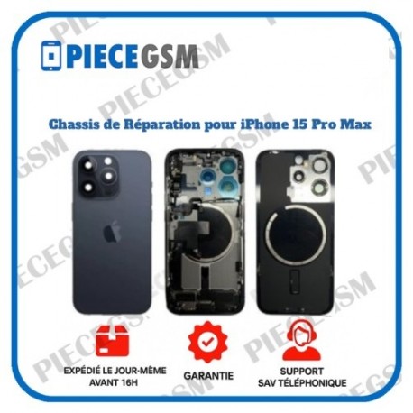 Chassis de réparation pour iPhone 15 Pro Max Dark Bleu