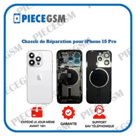 Chassis de réparation pour iPhone 15 Pro Blanc