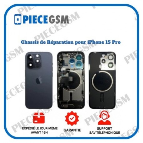 Chassis de réparation pour iPhone 15 Pro Dark Bleu
