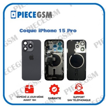 Chassis de réparation pour iPhone 15 Pro Noir