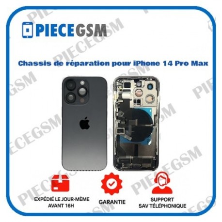 Chassis de réparation pour iPhone 14 Pro Max Noir