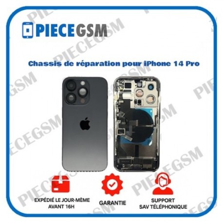 Chassis de réparation pour iPhone 14 Pro Noir