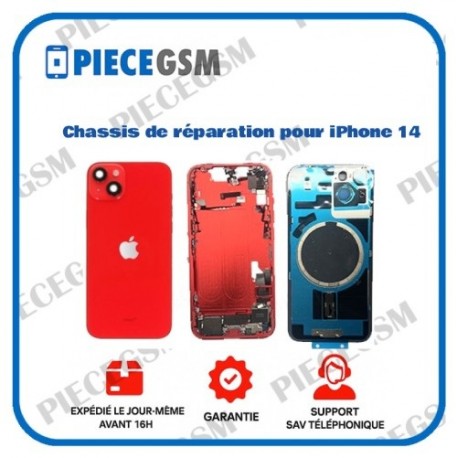 Chassis de réparation pour iPhone 14 Rouge