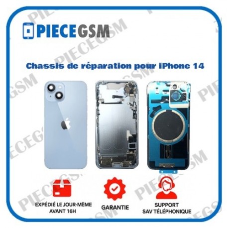Chassis de réparation pour iPhone 14 Bleu claire