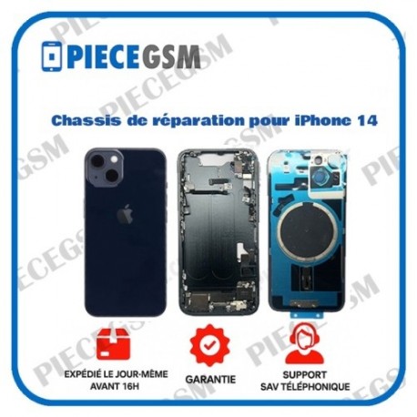 Chassis de réparation pour iPhone 14 Noir
