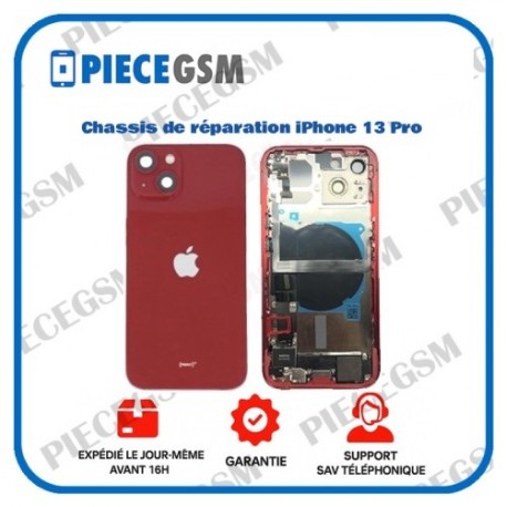Chassis de réparation pour iPhone 13 Rouge