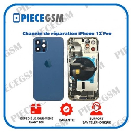 Chassis de réparation pour iPhone 12 Pro Bleu