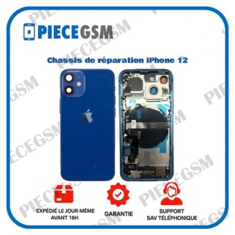 Chassis de réparation pour iPhone 12 Bleu