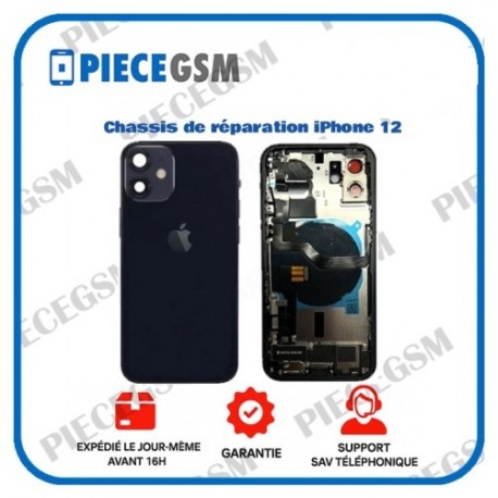 Chassis de réparation pour iPhone 12 Noir
