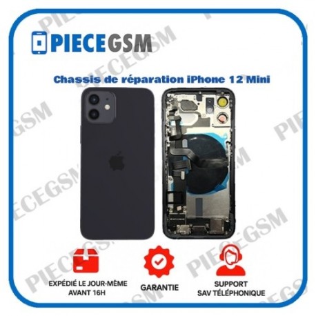 Chassis de réparation pour iPhone 12 Mini Noir