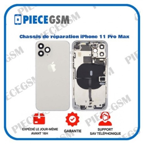 Chassis de réparation pour iPhone 11 Pro Max Blanc