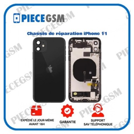 Chassis de réparation pour iPhone 11 Noir