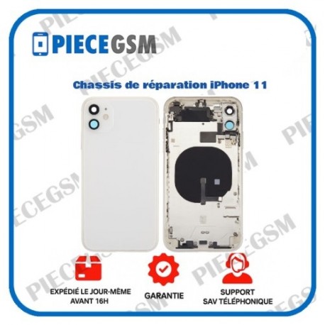 Chassis de réparation pour iPhone 11 Blanc