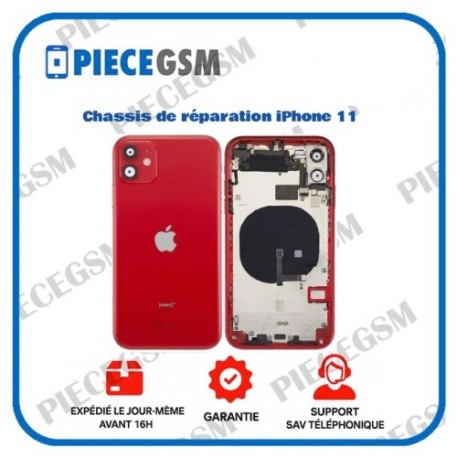 Chassis de réparation pour iPhone 11 Rouge