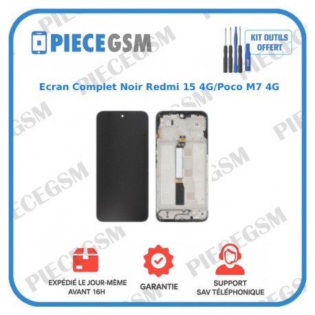 Ecran Complet Noir Redmi 15 4G/Poco M7 4G