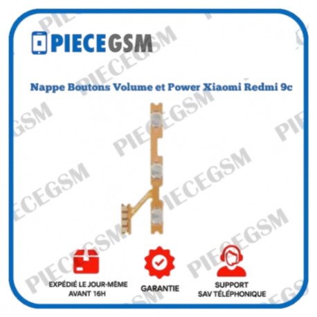 Nappe Boutons Volume et Power Xiaomi Redmi 9C/10A
