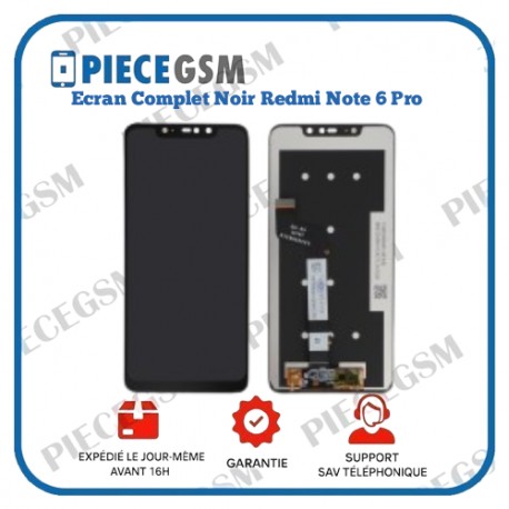 Ecran Complet Noir Redmi Note 6 Pro