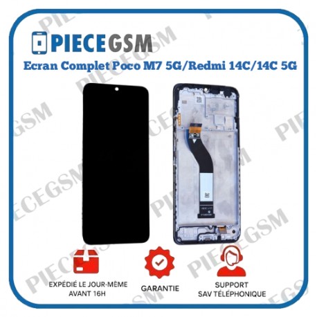 Ecran Complet Poco M7 5G/Redmi 14C/14C 5G (Avec Châssis)