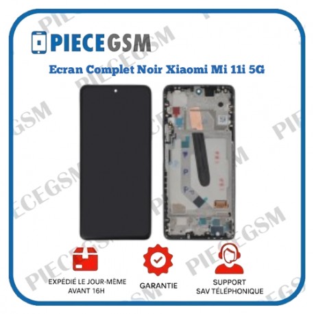 Ecran Complet Noir Xiaomi Mi 11i 5G (Avec châssis) (ReLife) (PIEC)