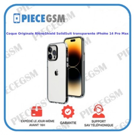 Coque Originale RhinoShield SolidSuit transparente iPhone 14 Pro Max