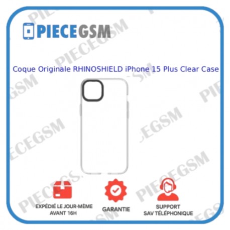 Coque Originale RHINOSHIELD iPhone 15 Plus Clear Case