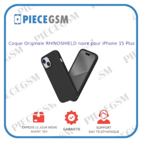 Coque Originale RHINOSHIELD noire pour iPhone 15 Plus