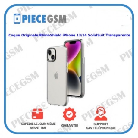 Coque Originale RhinoShield iPhone 13/14 SolidSuit Transparente