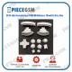 Kit de boutons OEM blanc pour Nintendo Switch Lite : croix directionnelle, bouton Home, ABXY et gâchettes ZL/ZR/L/R