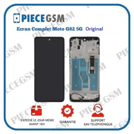 Original refait écran Complet Motorola G82 5G avec chassis