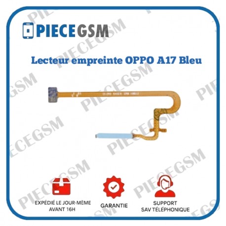 Lecteur empreinte OPPO A17 Bleu