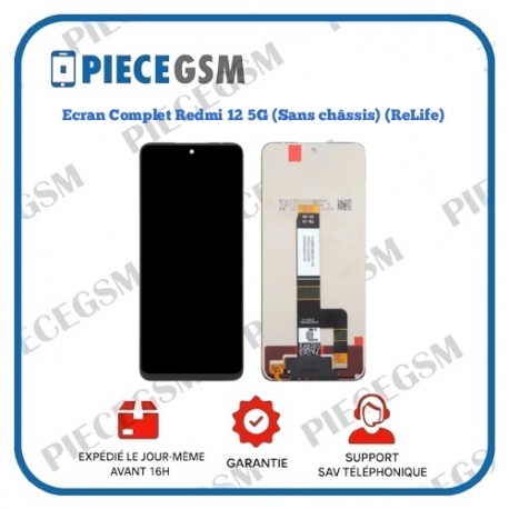 Ecran Complet Redmi 12 5G (Sans châssis) (ReLife)