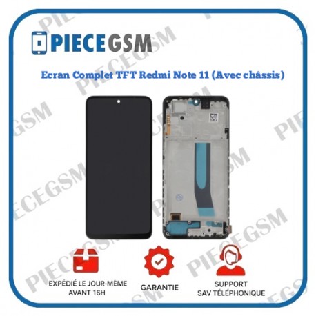 Écran Complet TFT Redmi Note 11 (Avec châssis)